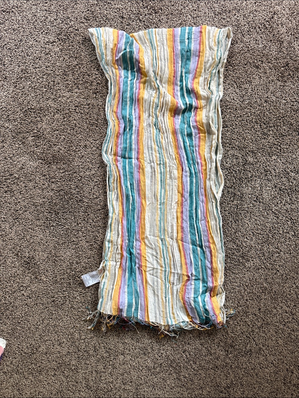 Multicolor Striped Cover Up Wrap-Lightweight